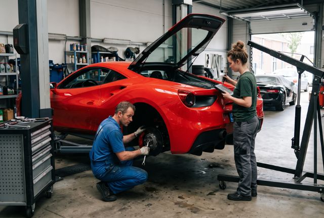 Ferrari repair and service in Dubai by Euro Car Repair Dubai